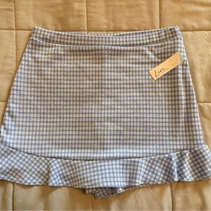 Livi by Olivia Rae: Blue Checkered Women's Skirt